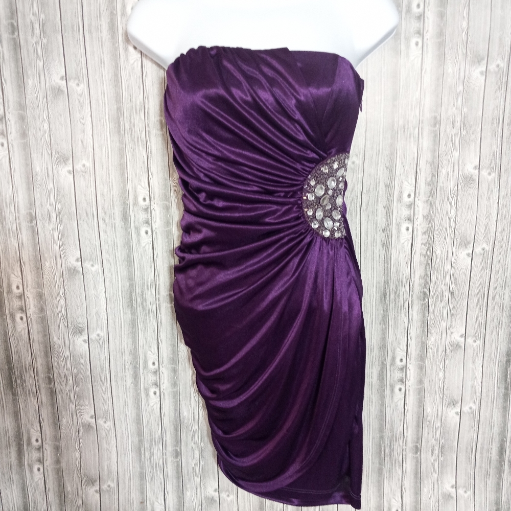 Women's Speekless Purple Strapless Dress